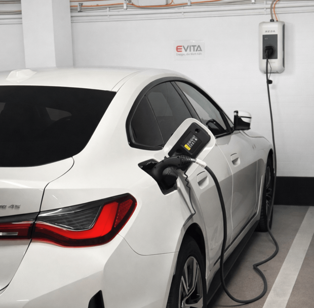 Ladestation für E-Autos bei E.VITA